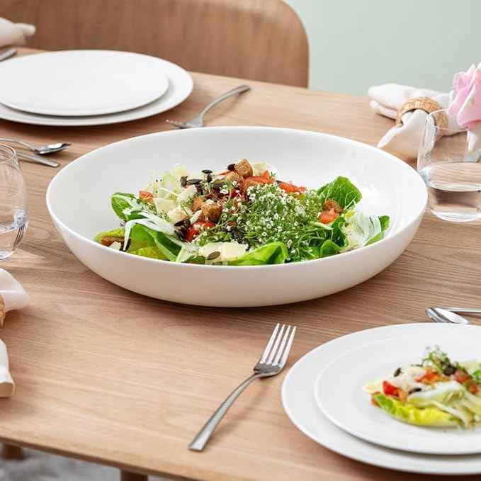 Villeroy & Boch For Me Round Vegetable Bowl, 15 in, Premium Porcelain, White