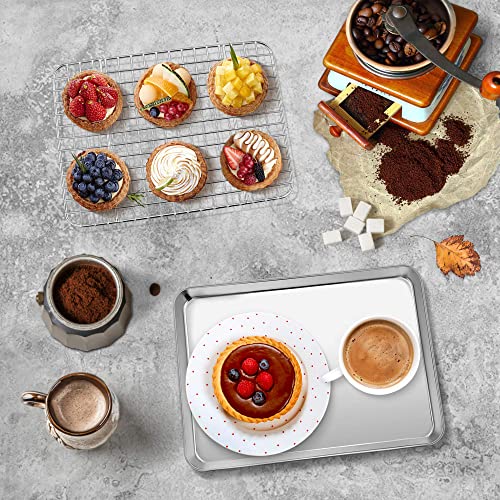 10.4 Inch Toaster Oven Pan Tray with Wire Rack (10.4 Inch)