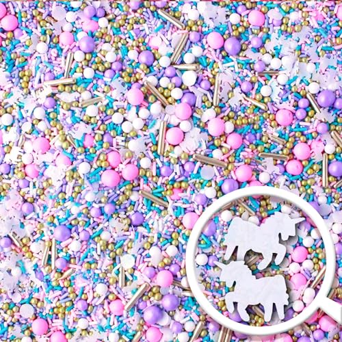 Unicorn Sprinkle Mix (Lavender, Light Blue, Light Pink, White, Gold)