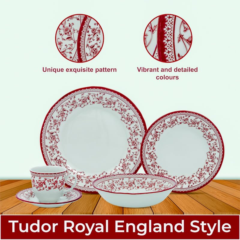 30 Piece Porcelain Dinnerware Set for 6 (Aster Pink / 30)