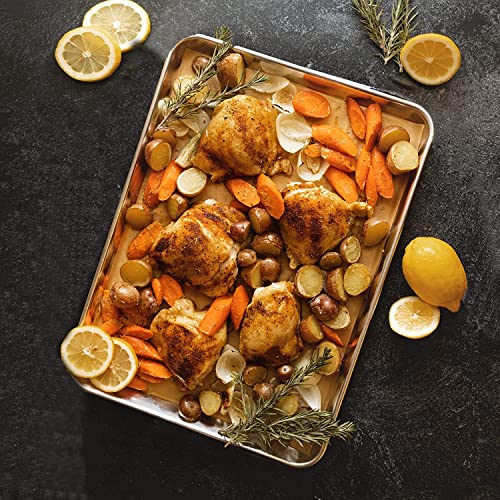 Quarter Sheet Baking Pan Aluminum Nonstick Oven Safe Set 2 (2 Count)
