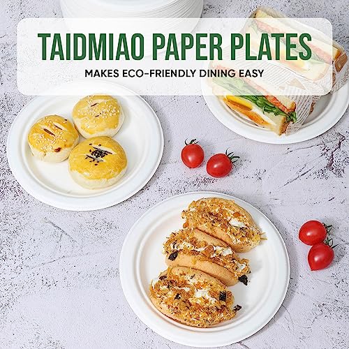 7 Inch Paper Plate 100 Pack White Disposable (White / 7 IN)
