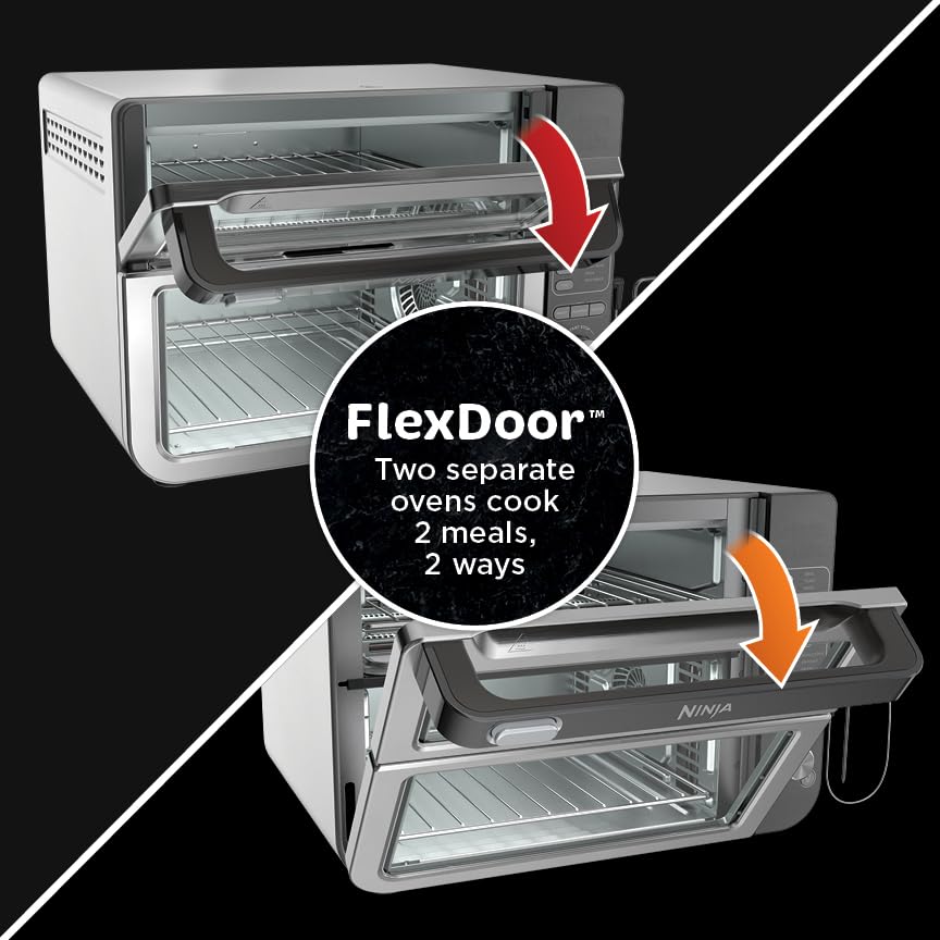 DCT451 12-in-1 Smart Double Oven with FlexDoor, Thermometer, FlavorSeal, Smart Finish, Rapid Top Convection and Air Fry Bottom , Stainless Steel (12-in-1 w/ Flexdoor)