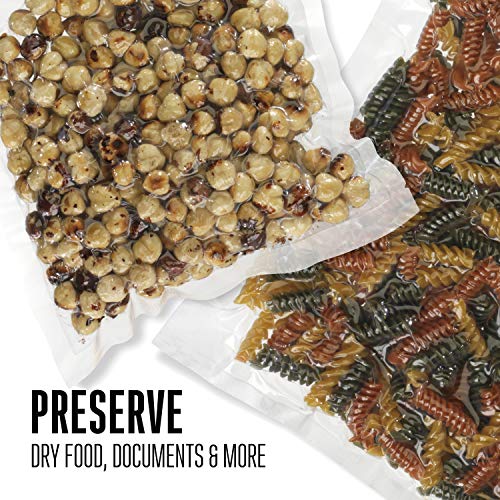 8" x 12" Quart Vacuum Sealer Bags For Meal Prep & Sous Vide (100 Count, Clear / 8" x 12" (Quart))
