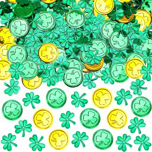 St. Patrick's Day Shamrock Confetti Table Centerpiece Decoration
