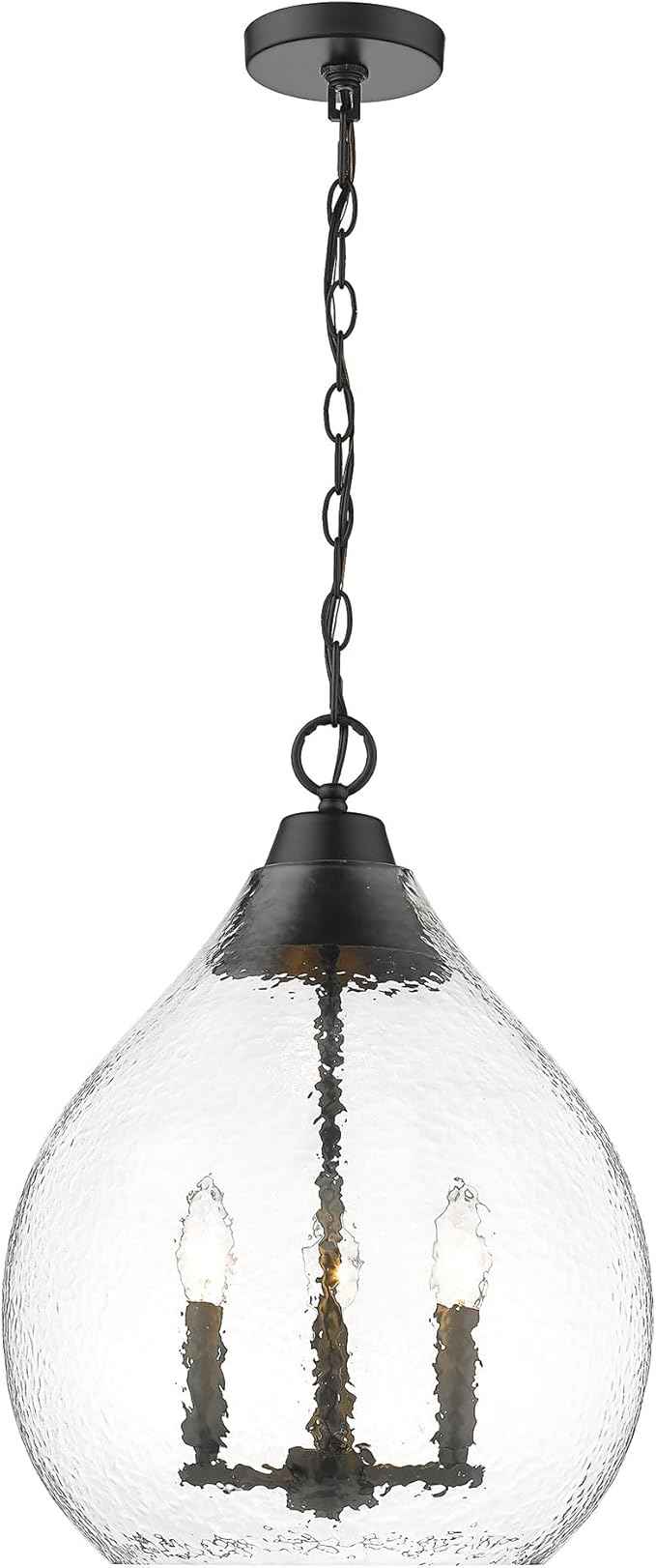 Golden Lighting Ariella 3-Light Pendant in Matte Black