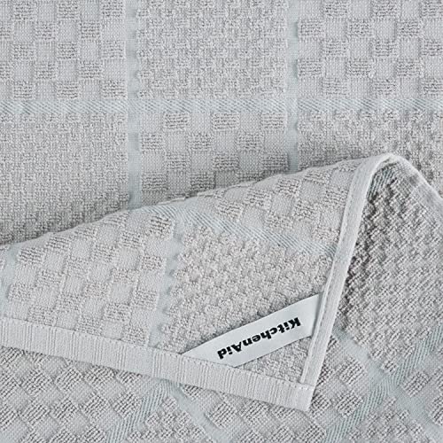 Quilted Cotton Terry Cloth Oven Mitt (Matte Grey)