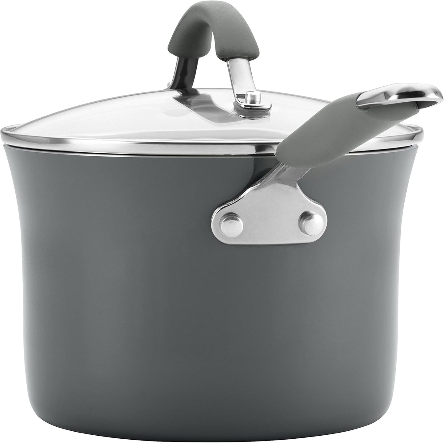 Cucina Nonstick Cookware (Sea Salt Gray / 12 Piece Porcelain Enamel)