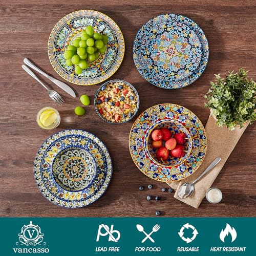 18 Pieces Dinnerware Sets (Service for 6 (18 Pcs) / Bohemian Style)