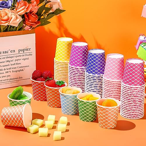 1000 Pcs Disposable Paper Cups Small (Wave / 2.4 inches x 1.7 inches)