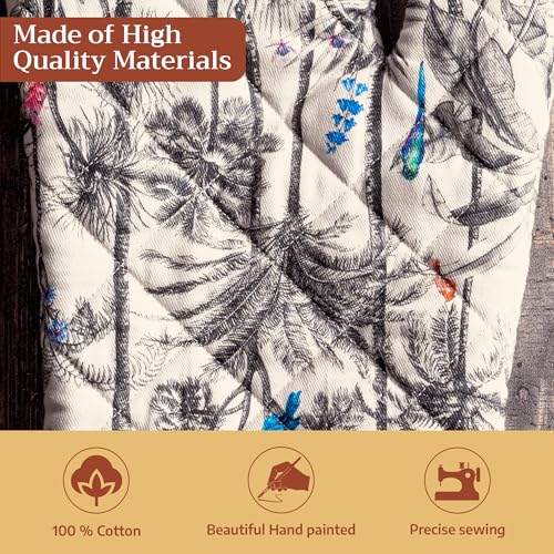 Maison d'Hermine Oven Gloves 100% Cotton Oven Mitt (021 - Amazonia / 7.5" x 13" (Oven Mitt))