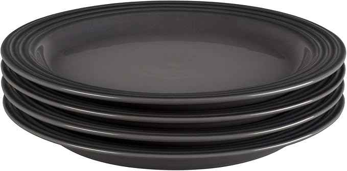 Le Creuset Stoneware Set of 4 Dinner Plates, 10.5" each, Oyster