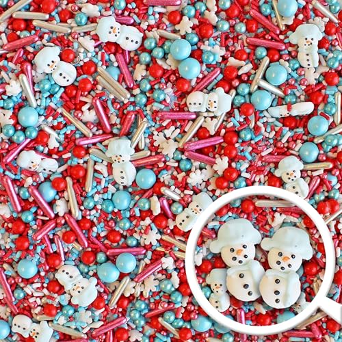 Oh Snow Cute Sprinkle Mix (Red, White, Icy Blue)