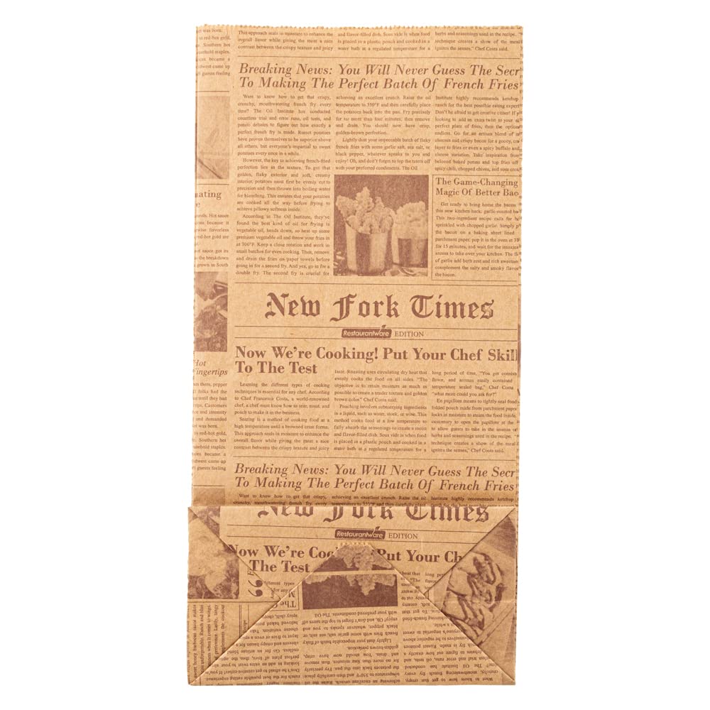 Bag Tek 2 Lb Disposable Lunch Bags 100 Sturdy Take Out Bags (2 lb / Kraft Newsprint)