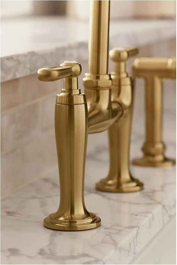 Kohler K28356-BL Edalyn by Studio McGee 1.5 GPM Widespread Bridge Kitchen Faucet - Includes Side Spray Matte Black