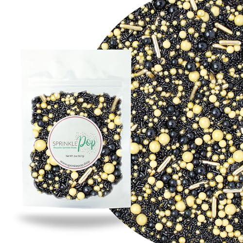 Black Gold Sprinkle Mix (Black, Gold)