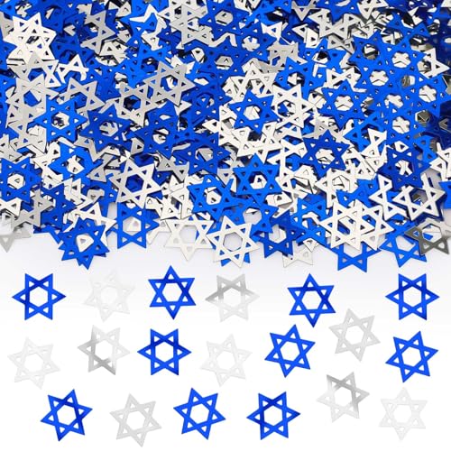 Star of David Glitter Confetti Hanukkah Party Table Decorations (Hanukkah)
