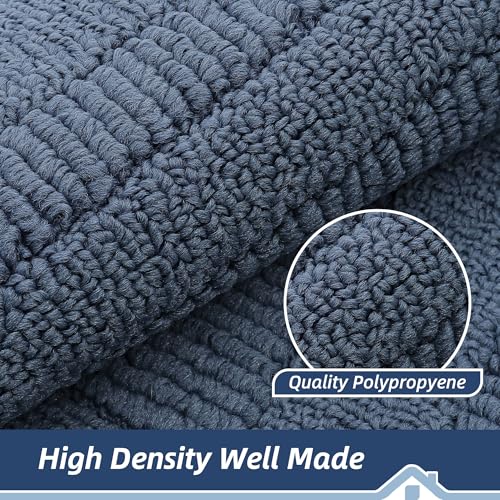 30x18 Inch Kitchen Rugs Non Slip Washable Kitchen Sink Rug (1'6" x 2'6" (Semicircular) / Blue)