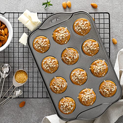 12 Cavity Mini Cheesecake Pan with 24 Pieces Removable Bottom