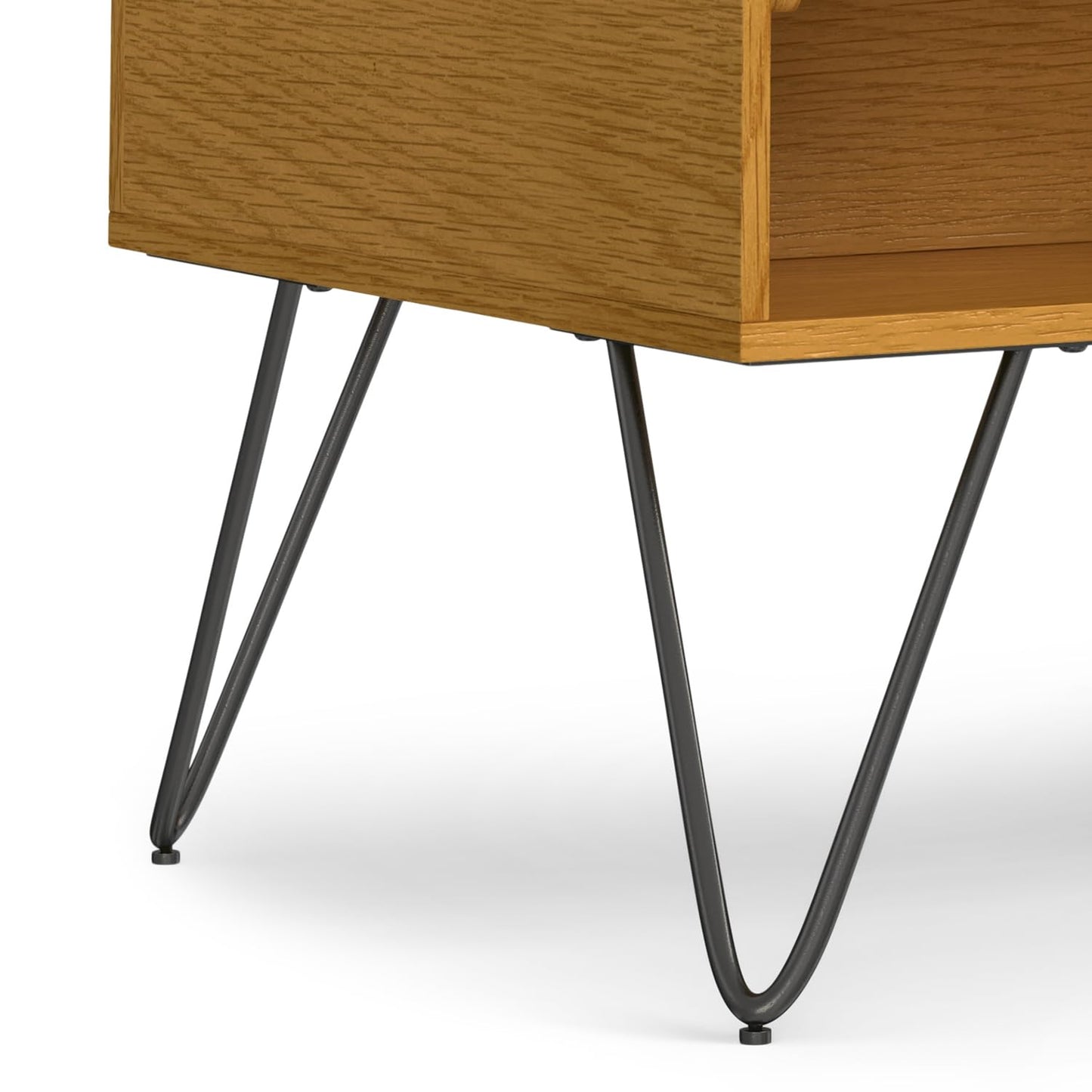 Hunter 36" Wide Oak Veneer Metal Rectangular Coffee Table in Oak