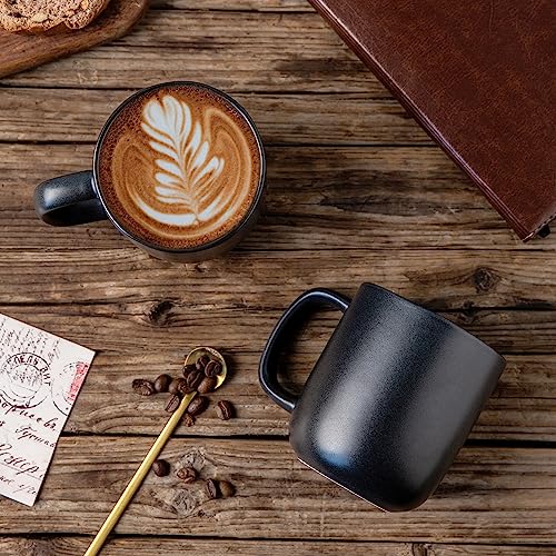 14oz Coffee Mugs Set of 6 (6 Count (Pack of 1) / Matte Black)