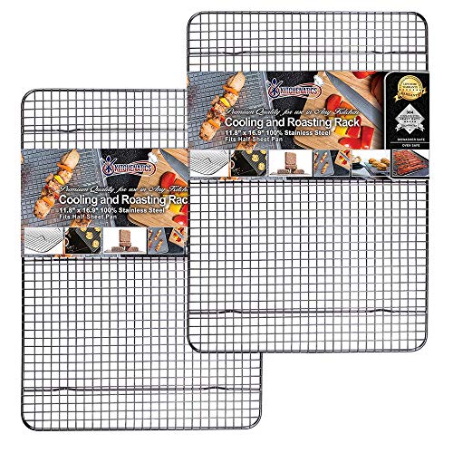 Half Sheet Cooling Rack Stainless Steel Oven Safe Set of 2