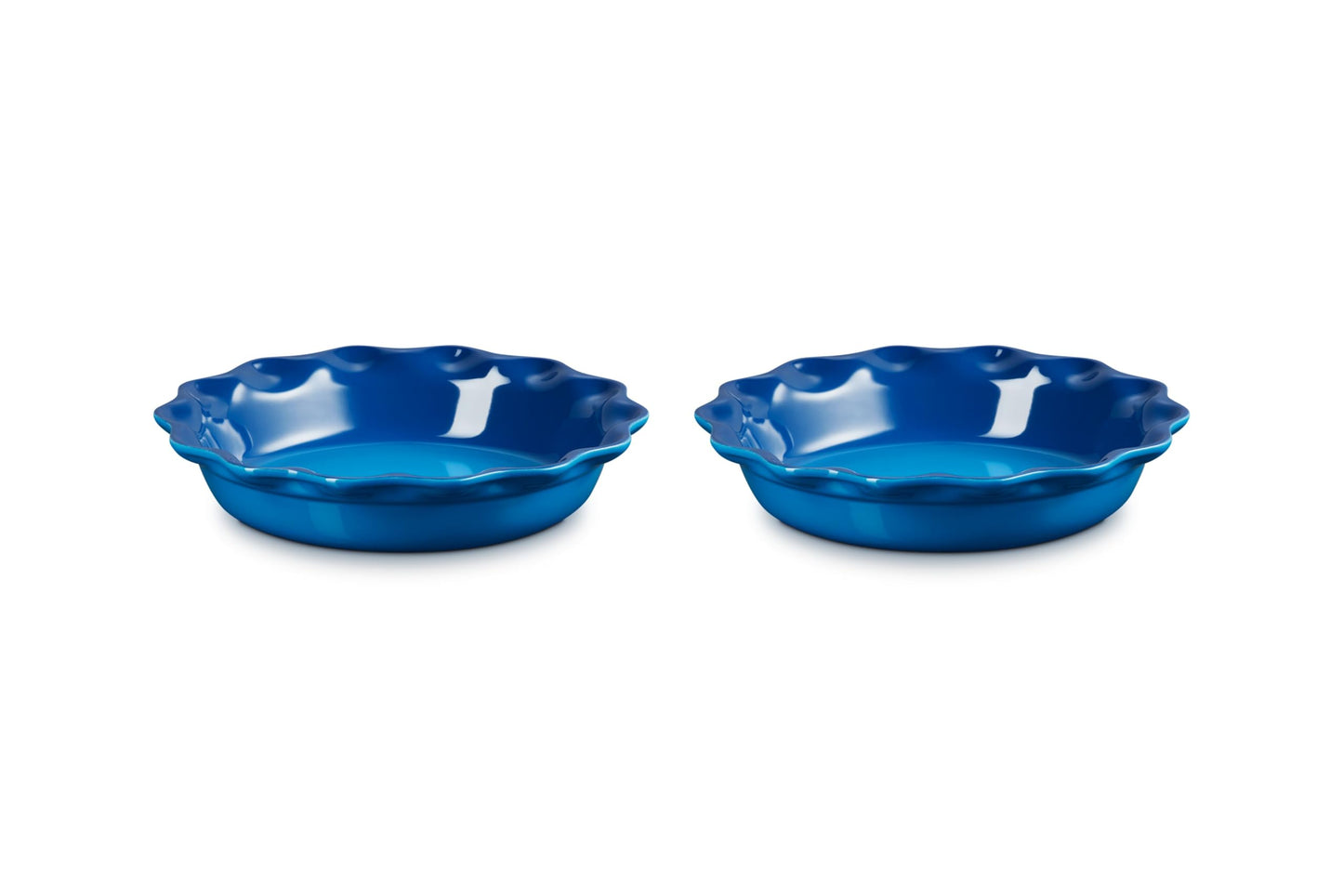 Stoneware Set of 2 Heritage Fluted Pie Dish (Marseille)