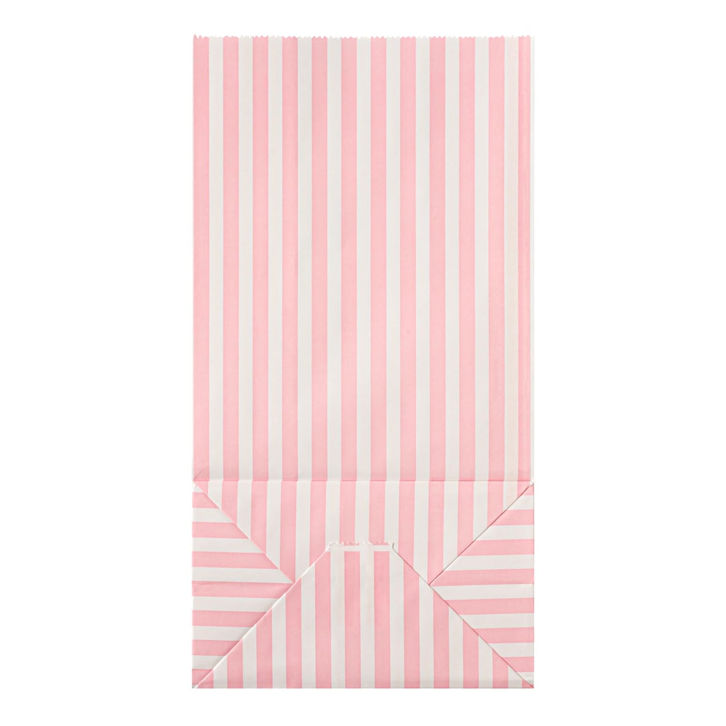 Bakery Bags 100 Pack of 5.9 x 3.54 x 10.63 Inches Grease (6 lb / Pink & White)