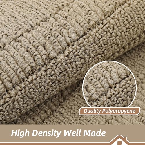 24x40 Inch Kitchen Rugs Non Slip Washable Kitchen Sink Rug (24" x 40" (Semicircular) / Beige)