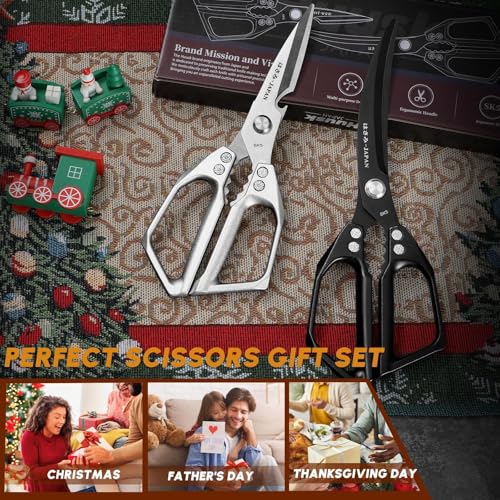 Kitchen Scissors for Food (Silver & Black)