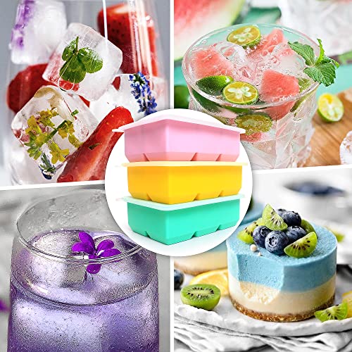 Silicone Ice Cube Trays (Yellow Pink)