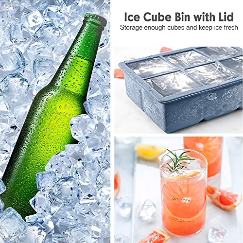 Silicone Ice Cube Trays (Blue Pink Green)
