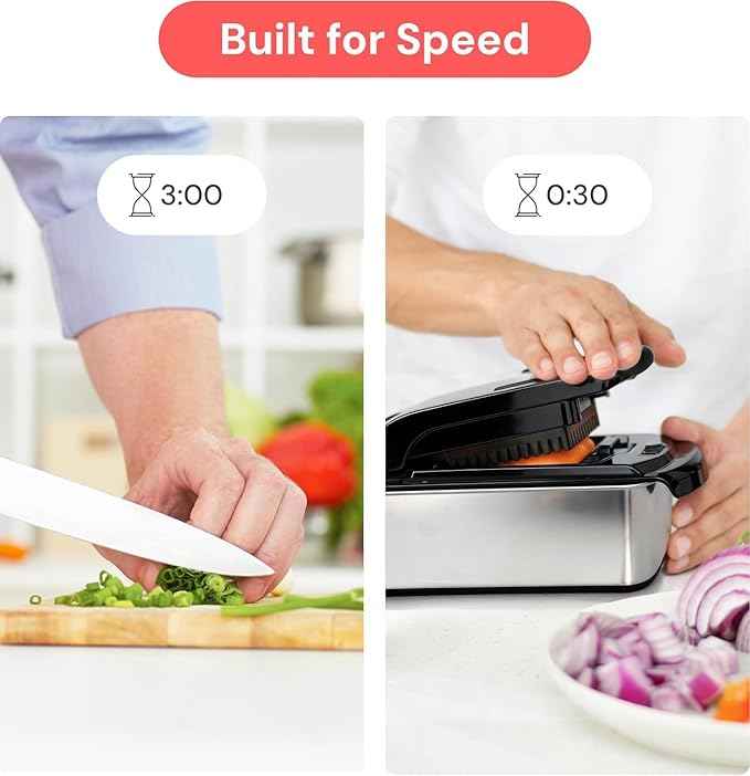 Fullstar The Original Pro Chopper - Vegetable Chopper and Spiralizer, Food Chopper with Container, Fruit Slicer, Kitchen Gadgets & Accessories, Home Essentials (4 in 1, Stainless Steel)
