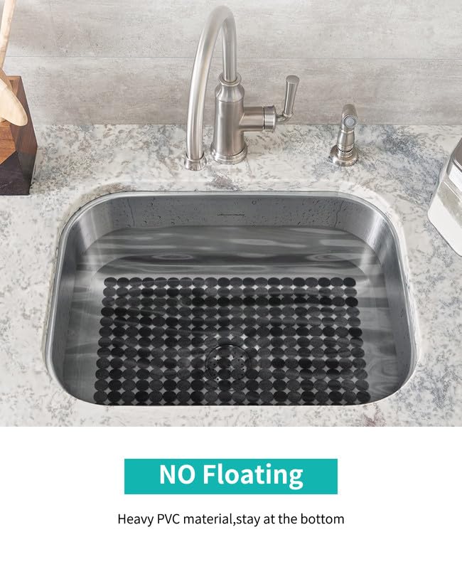 2 Pack Sink Mat for Kitchen Sink (Black)
