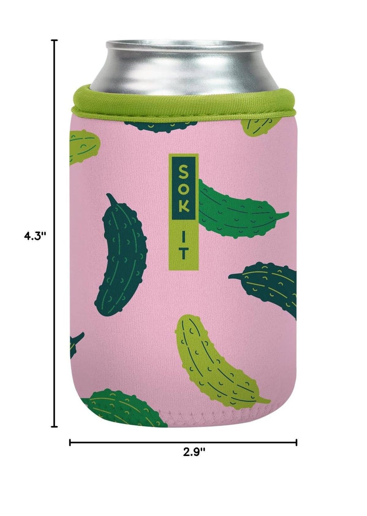 CanSok Sleeve for Beer & Soda Insulated Neoprene Cover (Pickle Me Pink / 12oz Can Sleeve)