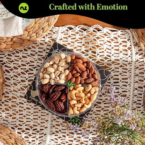 Mixed Nuts Gift Basket in Black Gold Box