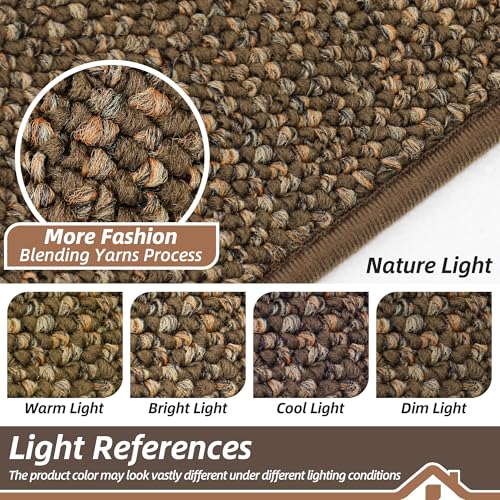 Kitchen Rugs and Mats 2PCS Non (Brown / 24"x36"+24"x60" (Rectangular))