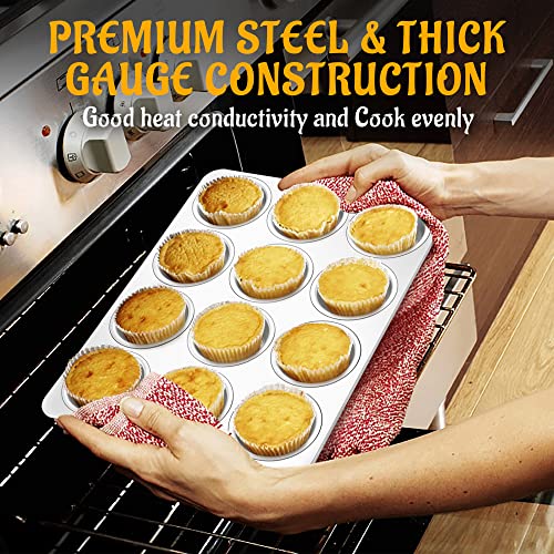 12 Cup Muffin Pan Set of 6 (6 Count)