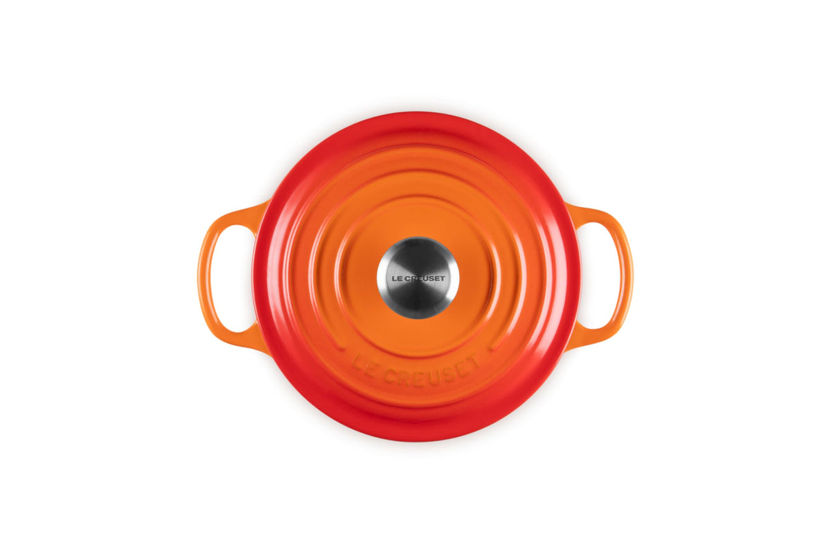 Enameled Cast Iron Round Dutch Oven (Flame / 2 Qt)