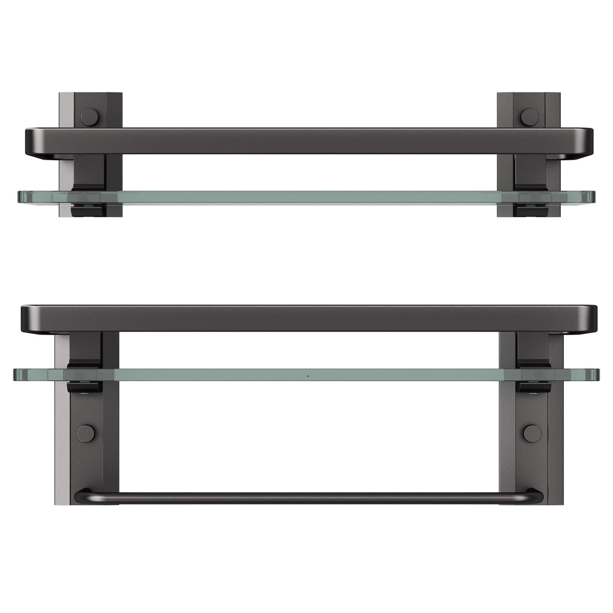 Bathroom Shelves Wall Mounted (Black / Combo Set)