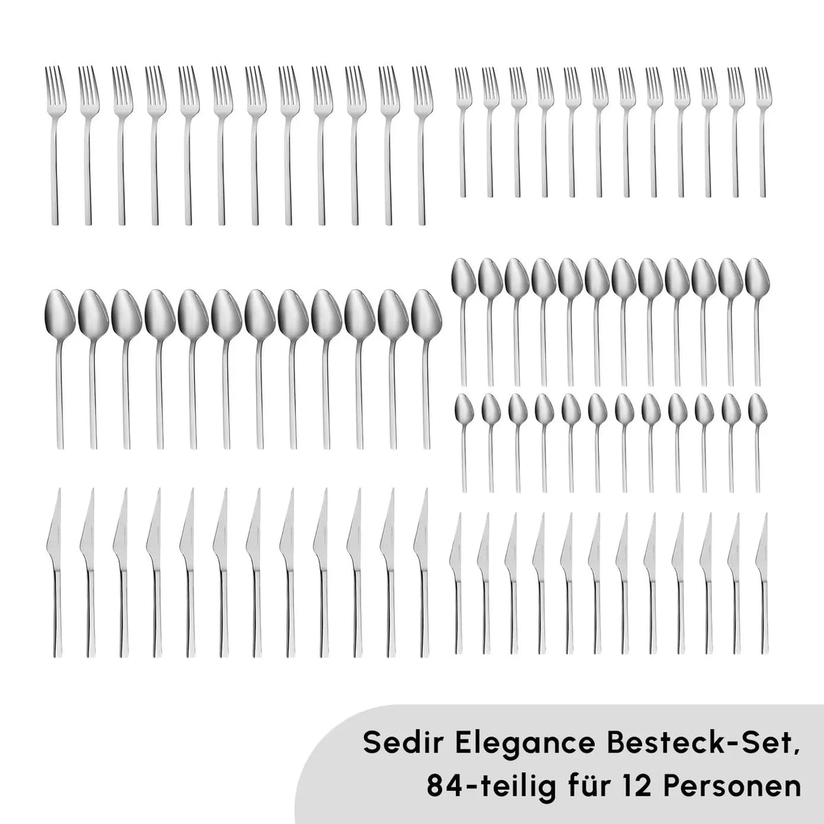Boreas 84 Piece Kitchen Silverware Sets (Boreas 84-Piece / 84-Piece)