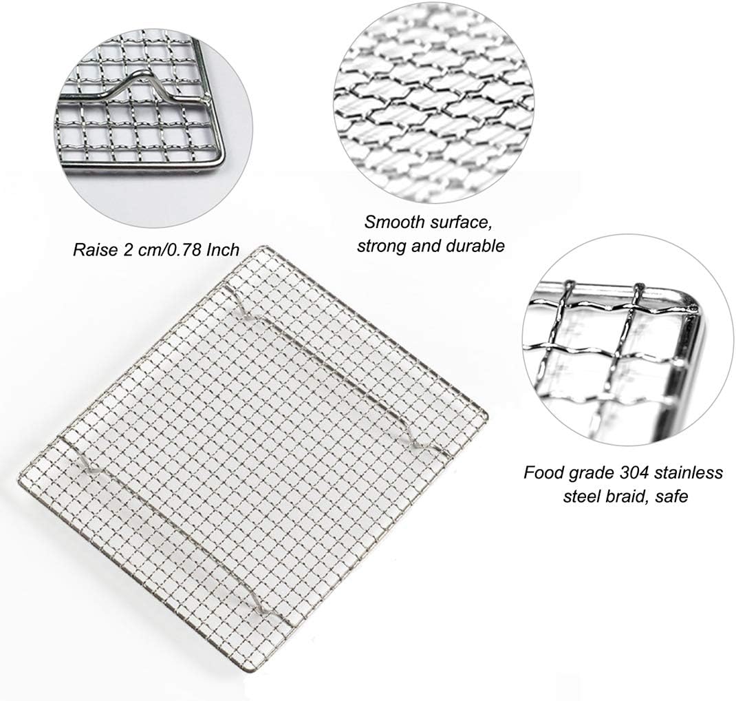 100% Stainless Steel Wire Cooling Rack Heavy Duty Roasting Rack for Baking Cooking Roasting Grilling - HomeSpice