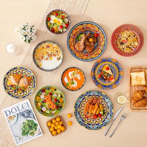 24 Pieces Plates and Bowls Set (Service for 6 (24 PCS))