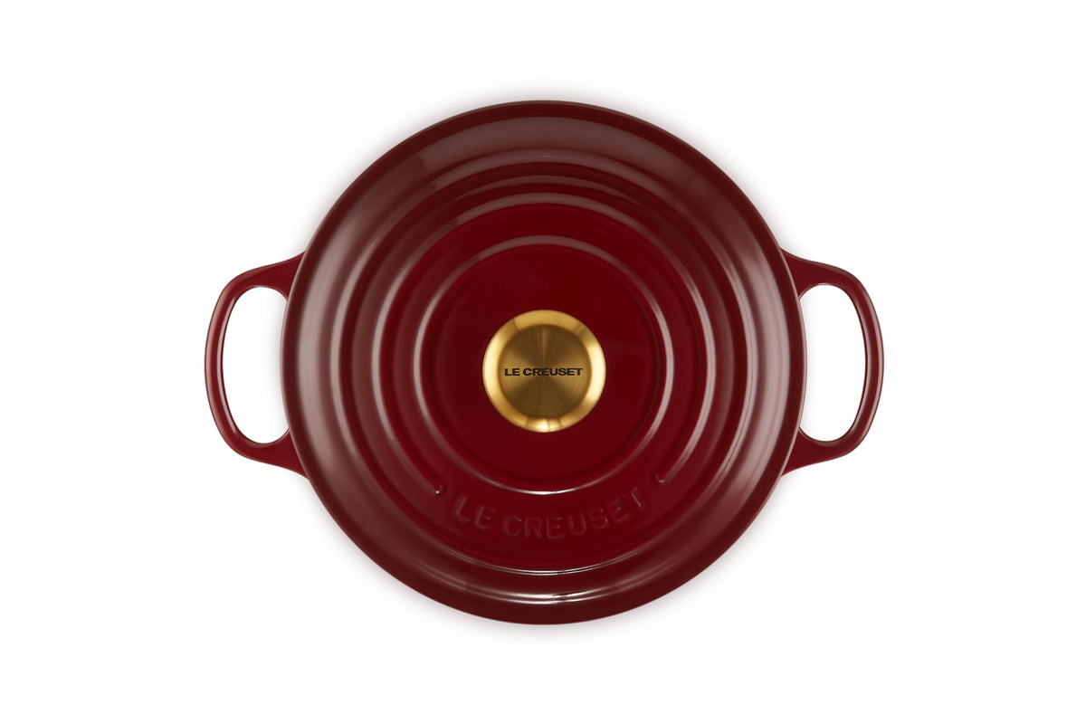 Enameled Cast Iron Round Dutch Oven (Garnet / 4.5 Qt)