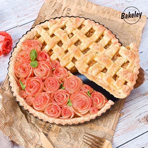 10 Inch Round Tart Pan with Loose Removable Bottom (10" Round (Black))
