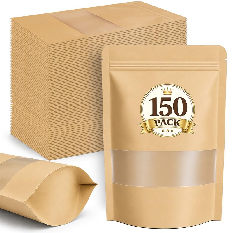 150 Pack Resealable Bags for Small Business (Yellow / 150 Pack 6.7x9.8in (17x25cm))