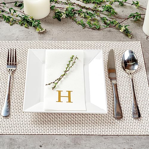 Luxenap 15.8 X 7.9 Inch Linen (Gold / 50 Count / H)