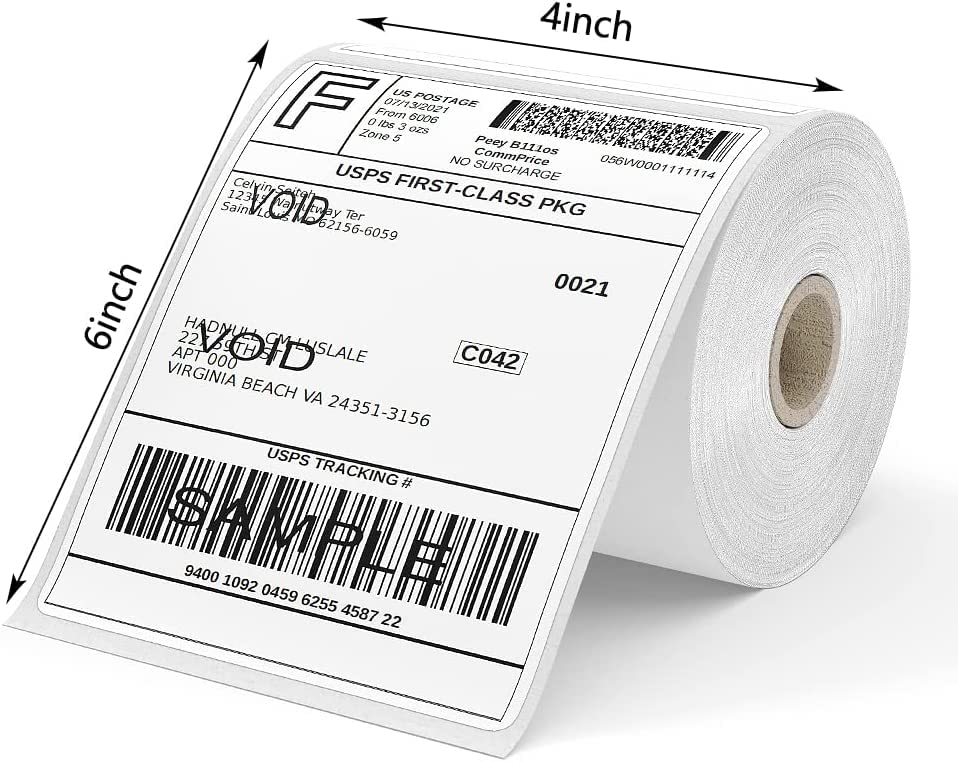 4x6 Thermal Labels (40 Rolls=18000 Labels / White)