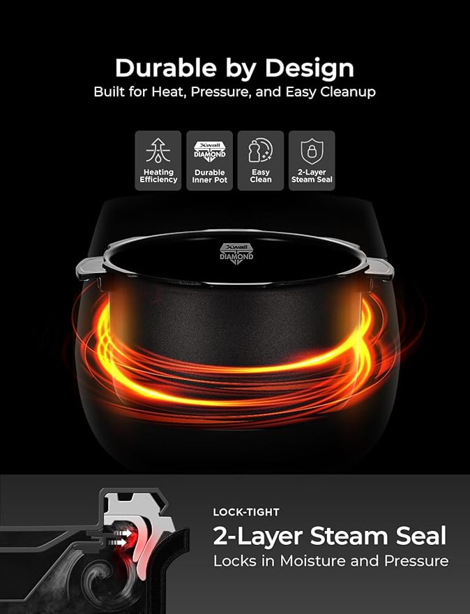 CUCKOO High Pressure Rice Cooker 10-Cup Uncooked / 20-Cup Cooked with Nonstick Inner Pot, Large Rice Maker with 13 Menu Options and Steam Plate, Fuzzy Logic Tech, Voice Guide, Black (CRP-P1009SB)