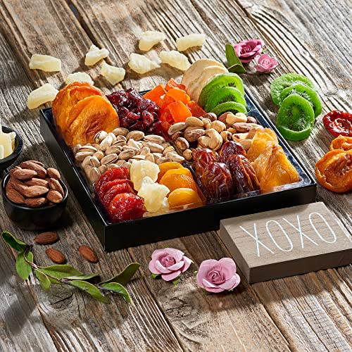 Dried Fruit & Nuts Gift Basket Arrangement Platter (Single)